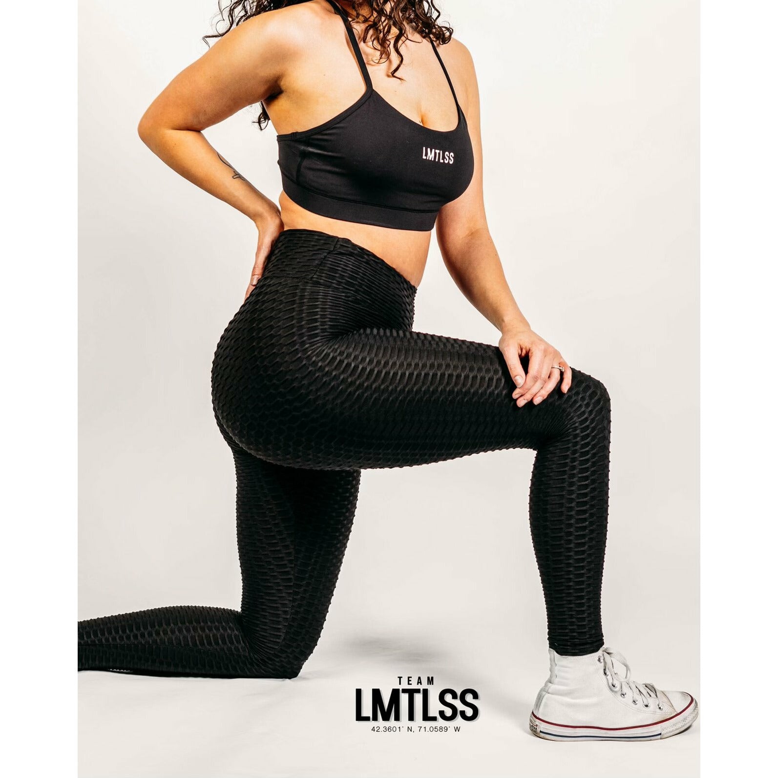 Womens Honeycomb Textured Anti-Cellulite High Waist Butt Lift Gym Sport  Leggings | eBay